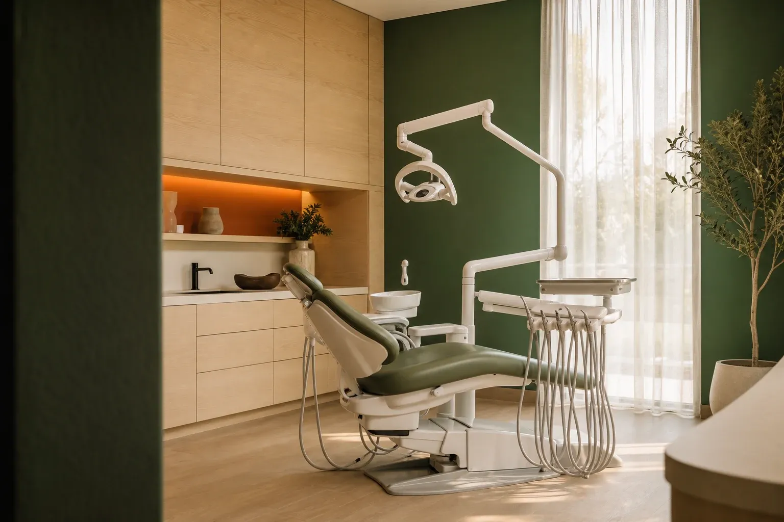 Modern, calming dental studio interior visual concept